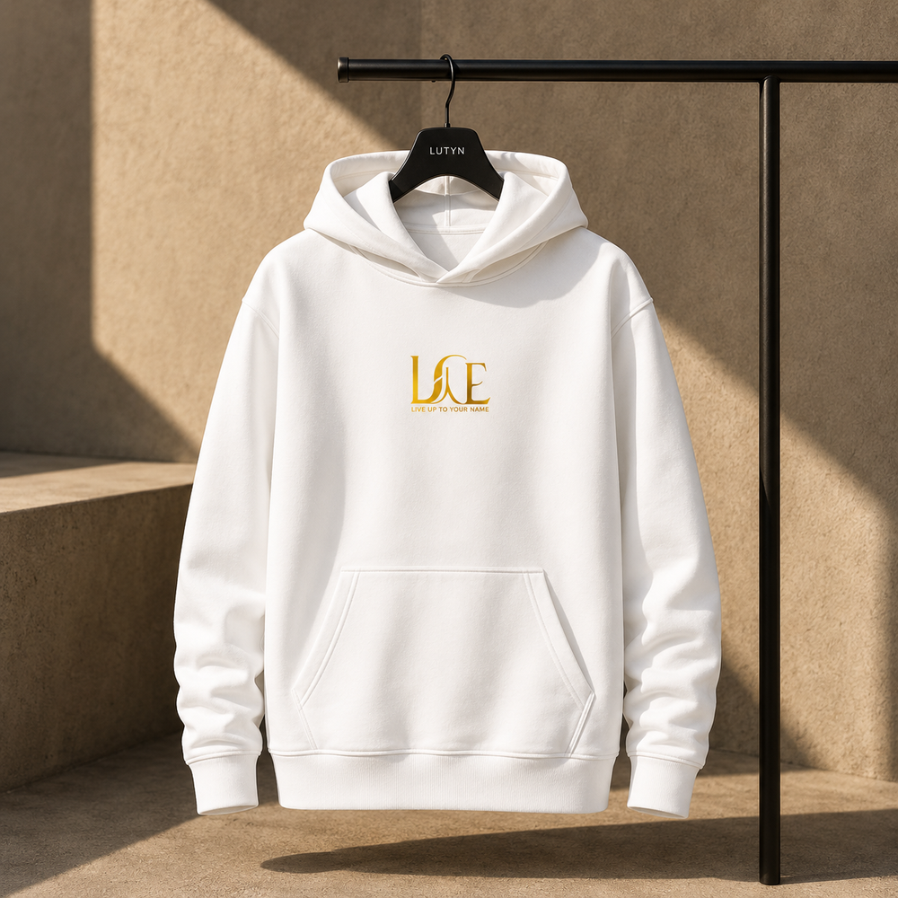 LUTYN Beanie TM LV Hoodie in white