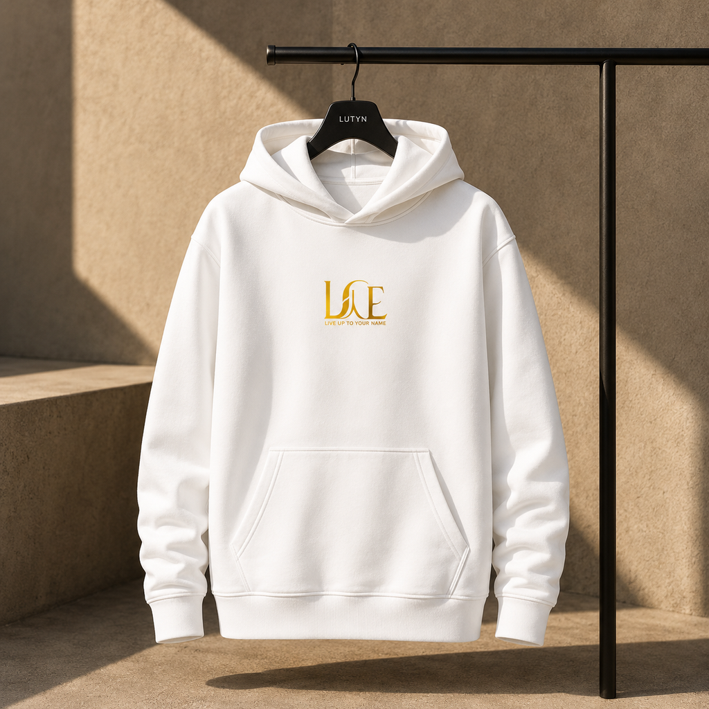 LUTYN Beanie TM LV Hoodie in white