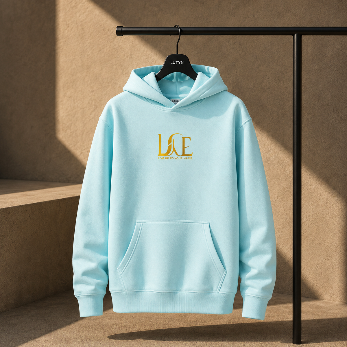 LUTYN Beanie TM LV Hoodie in light blue