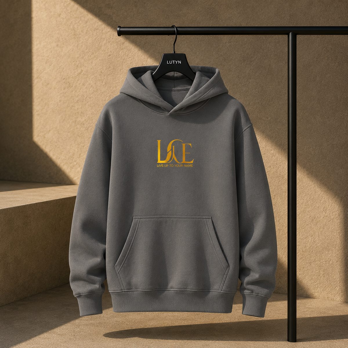 LUTYN Beanie TM LV Hoodie in grey